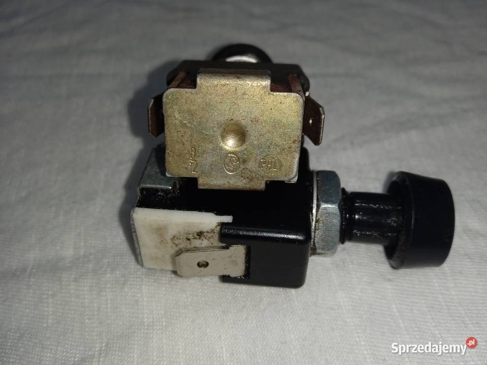 Włącznik świateł z czasów PRLu orginał PAL pomorskie Pruszcz Gdański