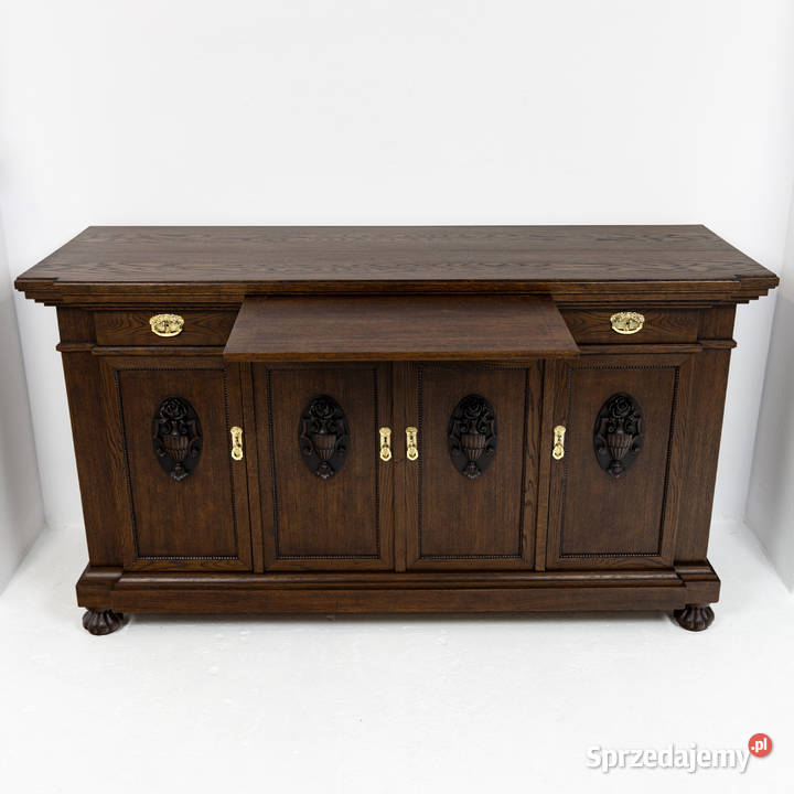 Duża Komoda Stylowa Bufet Czterodrzwiowy Antyk wielkopolskie