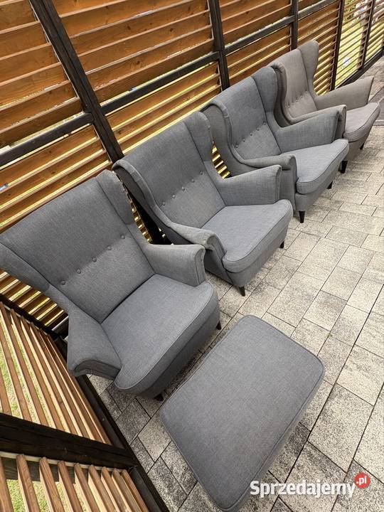 Fotel Ikea Uszak szary łódzkie