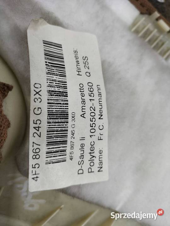 OSŁONA SŁUPKA C D LEWA PRAWA BRĄZ KPL AMARETTO