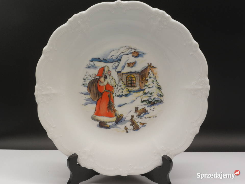 Porcelanowy talerz bożonarodzeniowy