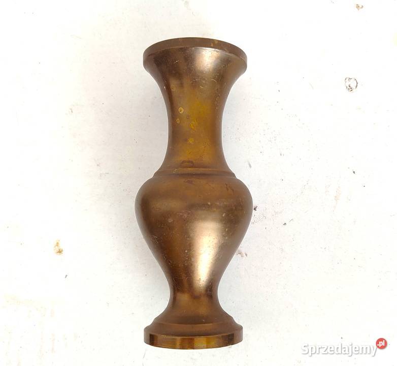 Stary śliczny mosiężny wazonik pomorskie