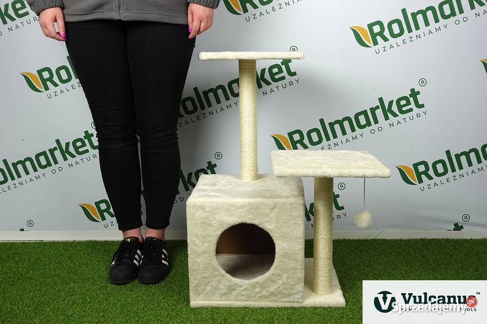 Drapak słupek kota Beżowy legowisko wieża Cieśle