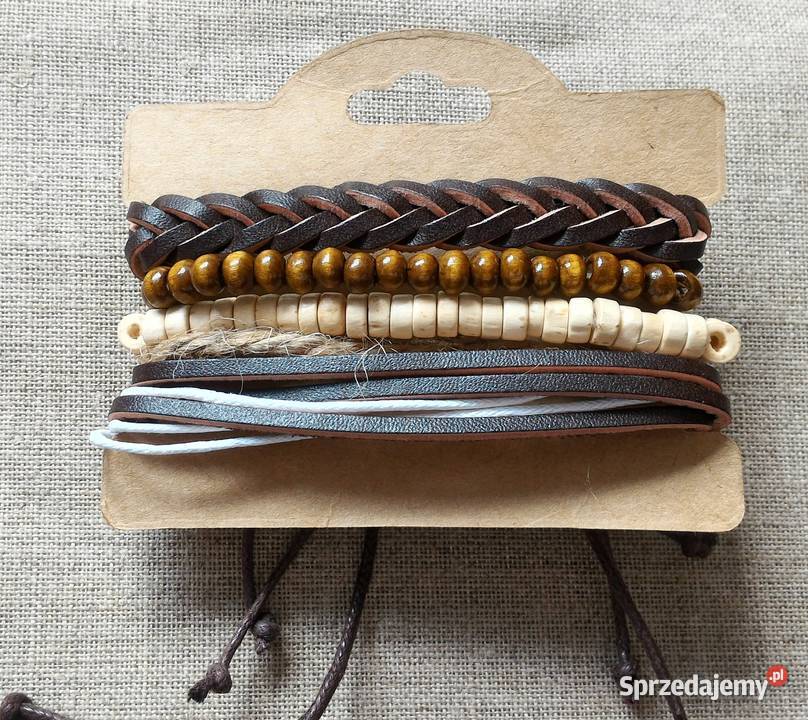 047 Nowa bransoletka męska bransolety zestaw Szczecin