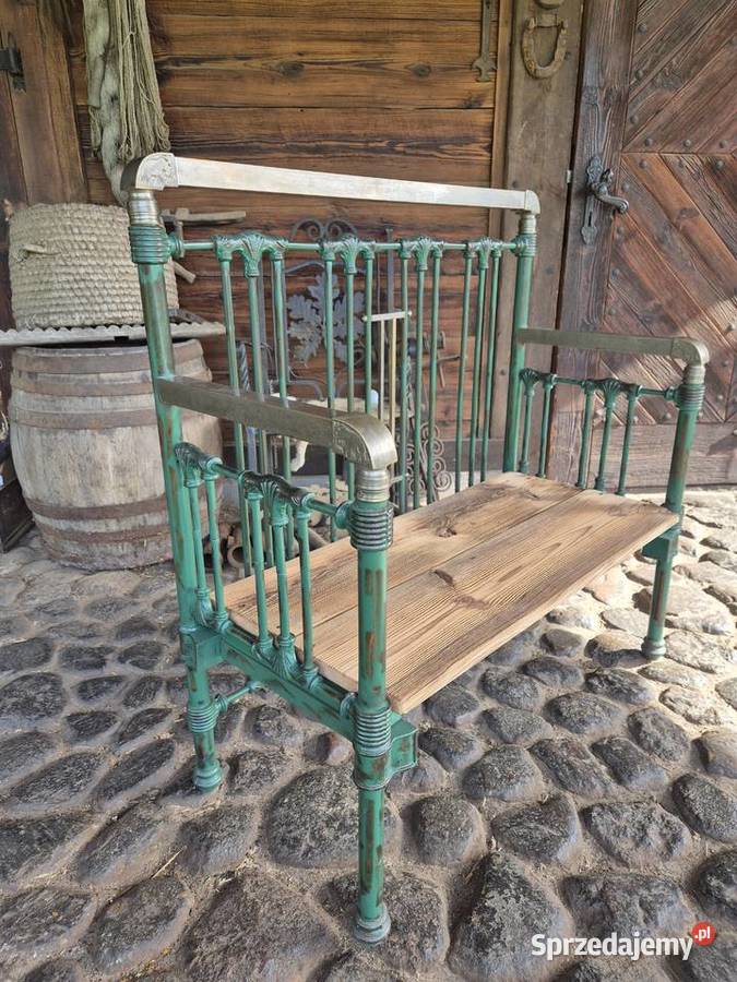 Dekoracyjna metalowa ławka 44cm Kamieńczyk sprzedam