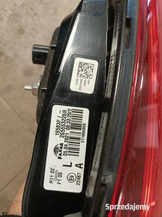 Lampy klapy tył Clio V osobowe pomorskie
