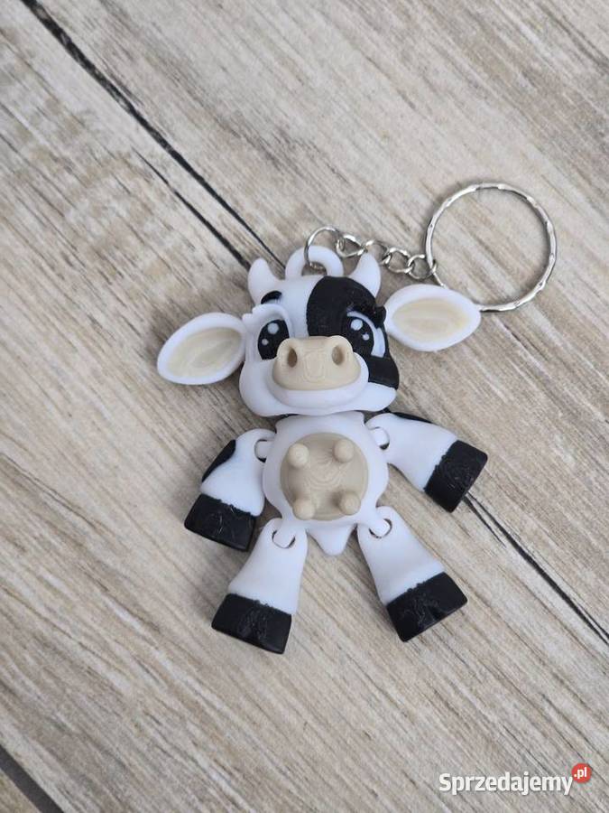 Uroczy Breloczek Krówka Brelok Druk 3D Keychain Uniseks Chełm sprzedam