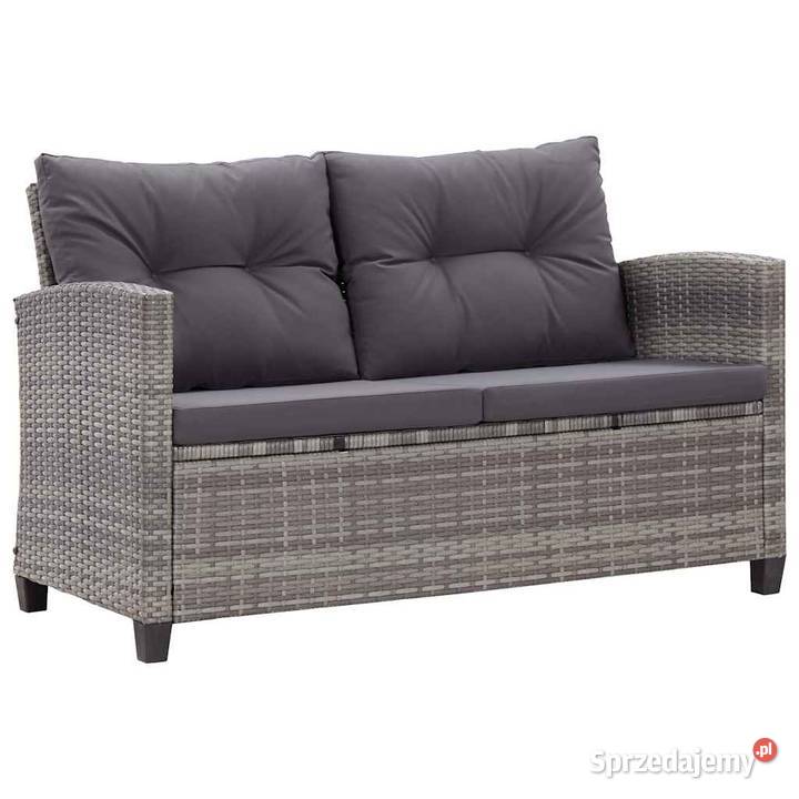 2osobowa sofa ogrodowa z poduszkami szara 124 Warszawa