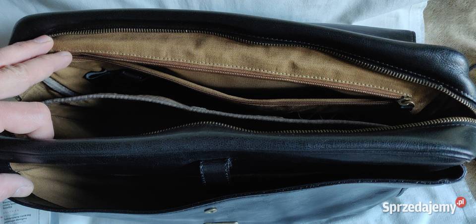 Teczka aktówka męska Zippo skóra naturalna Warszawa sprzedam