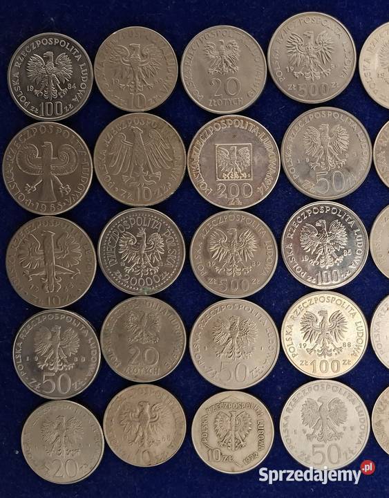 Zestaw Monet 45 sztuk PRL śląskie Gliwice