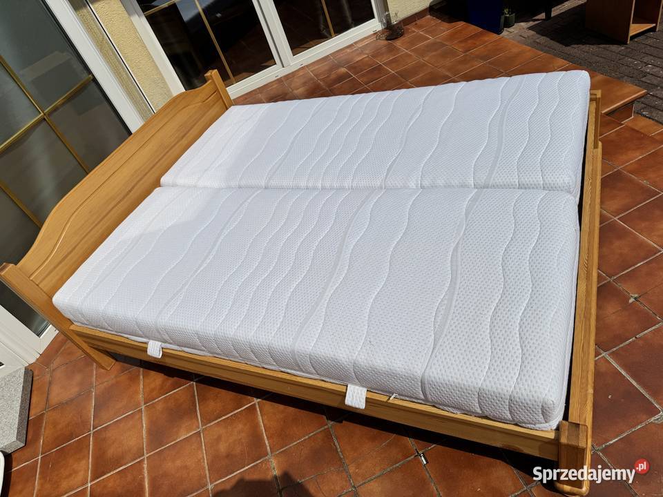 Łóżko drewniane 160x200 sosnowe sypialnia łoże Garwolin