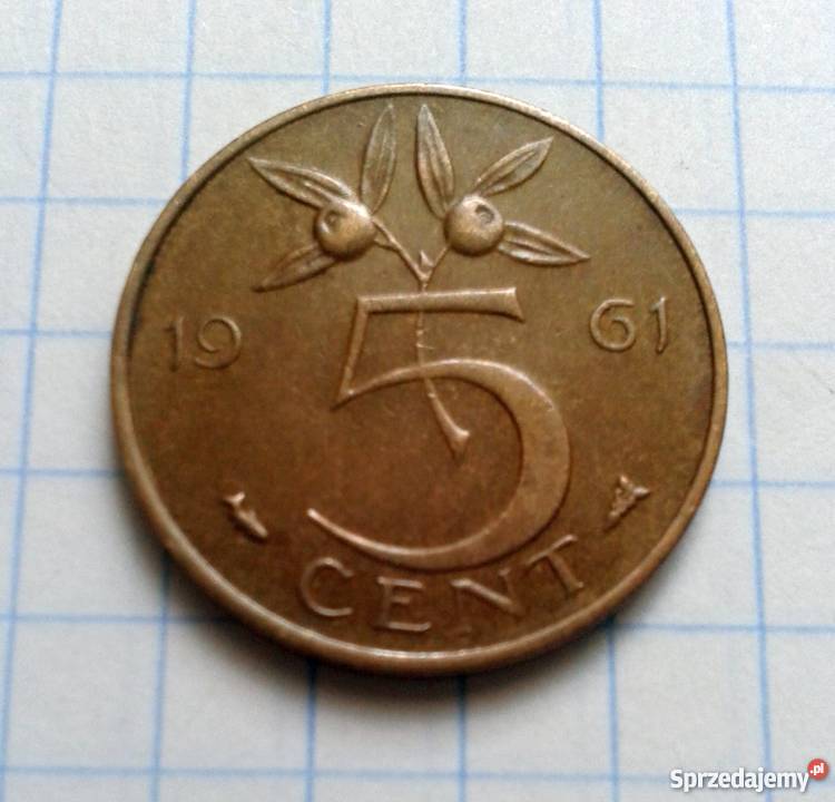 5 CENT 5 CENTÓW 1961 HOLANDIA