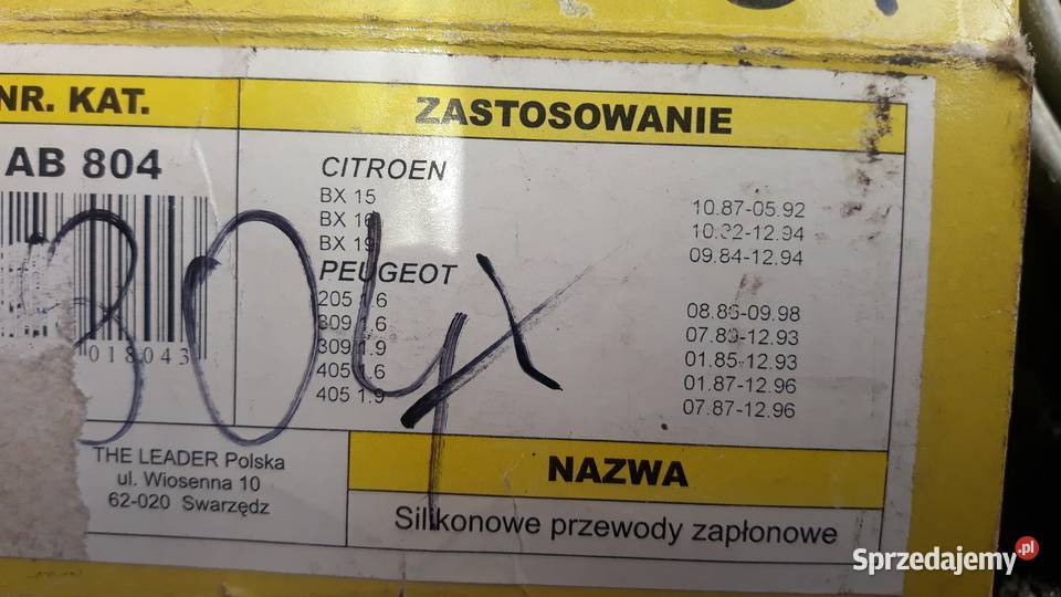 Przewody zapłonowe Peugeot łódzkie