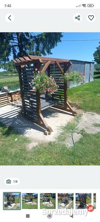 Pergola z huśtawko