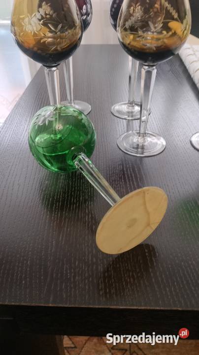 Kieliszki szkło barwione 6 Żyrardów