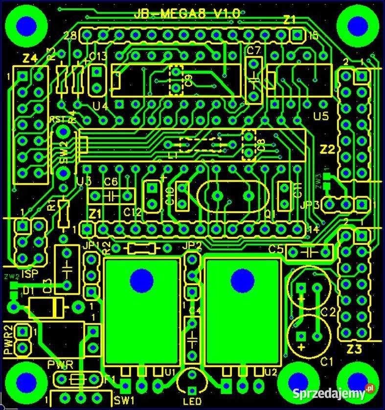 Płytka PCB zestaw rozwojowy ATmega8A THT Kraków