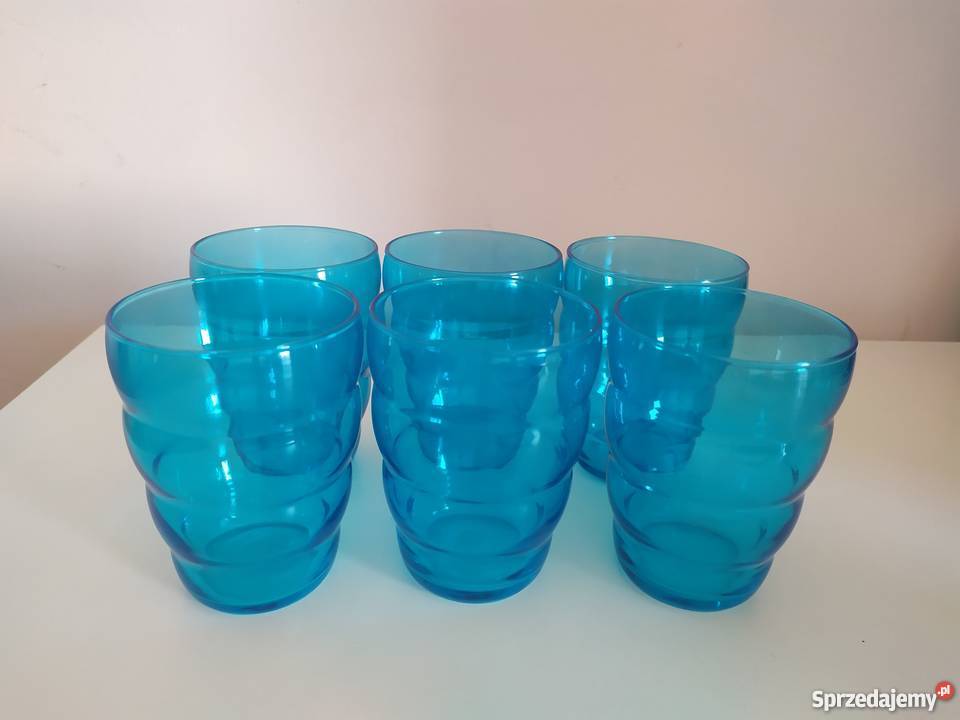 Szklanki IKEA SOJA turkusowe 6 sztuk Akcesoria kuchenne Wrocław