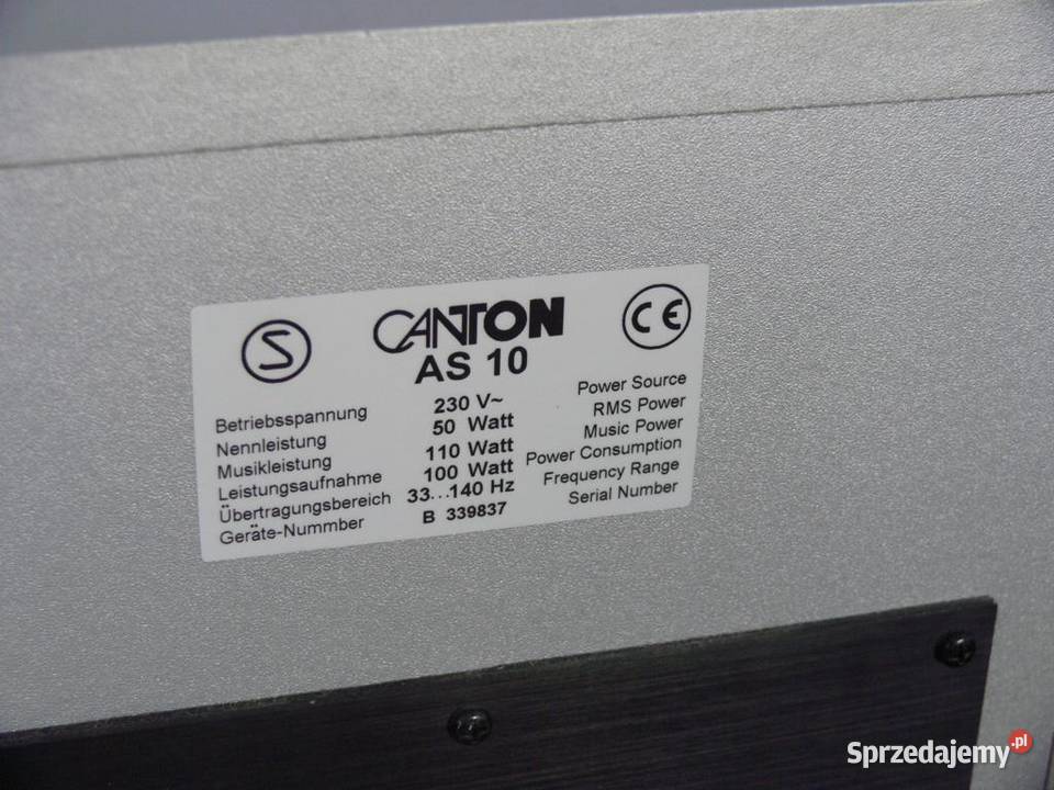 Sub aktywny Canton AS10 sprawny WYSYŁKA Jasło