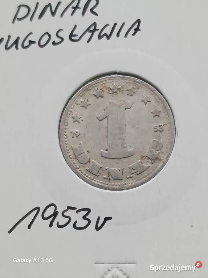 1 Dinar Jugosławia 1953 r Konin
