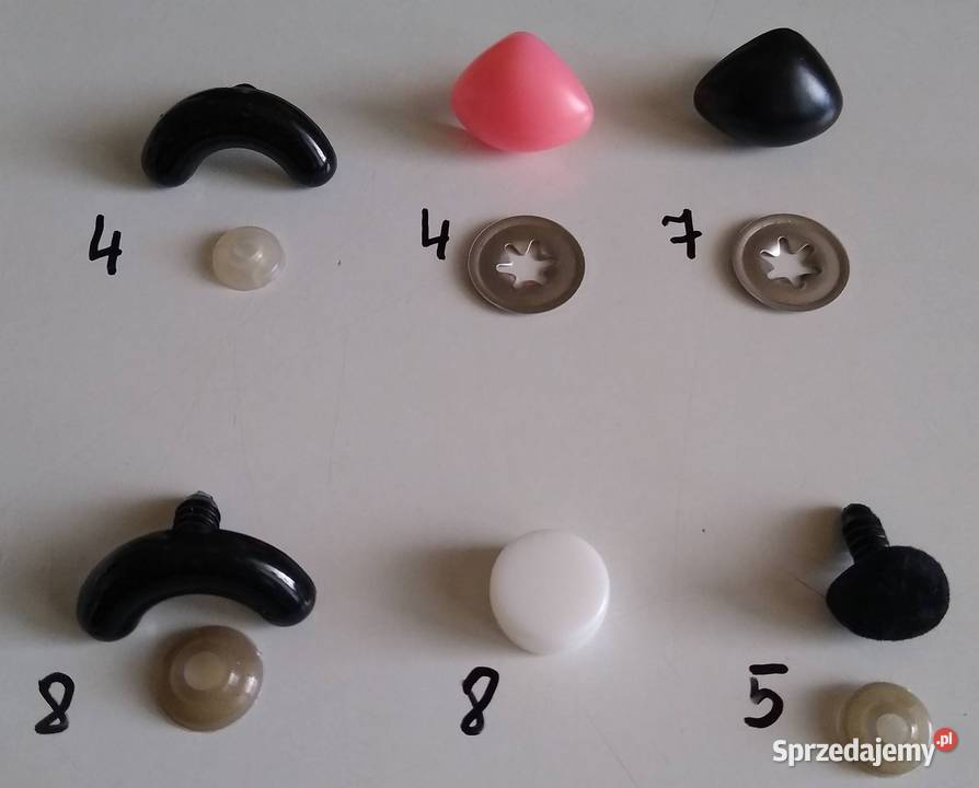 Nos Oczy Usta do Amigurumi urocze kawaii Gdańsk