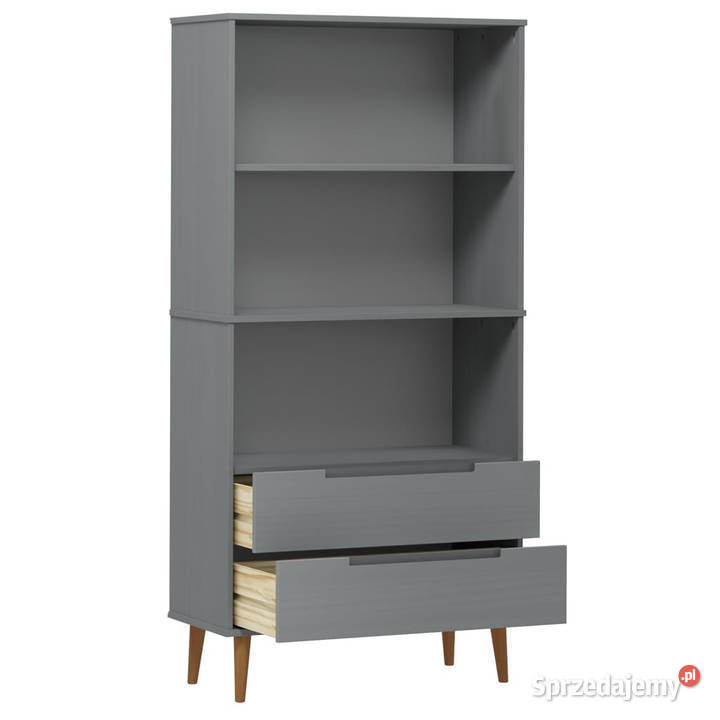 Szafka na książki MOLDE szara 85x35x1705 lita mazowieckie Warszawa