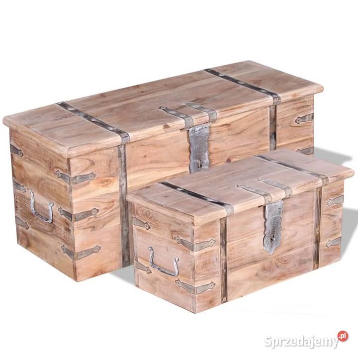 Skrzynia z drewna akacjowego 2 244054 Warszawa