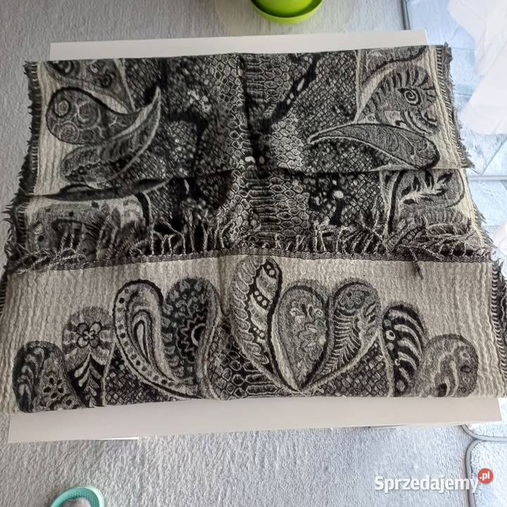 Szalik czarno szary monnari 180x60