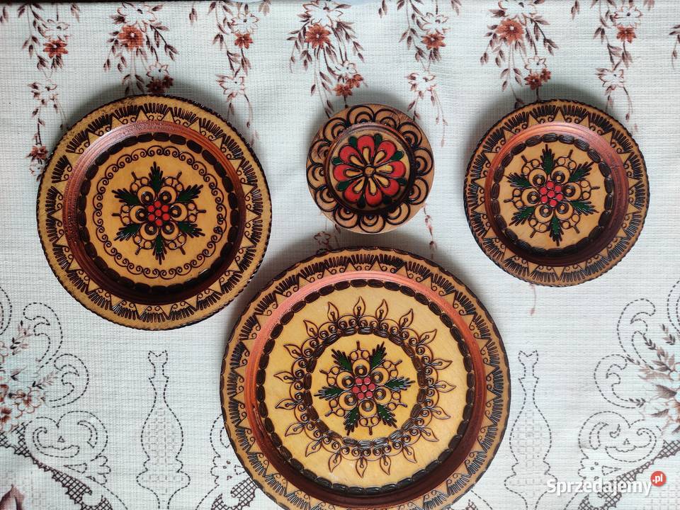 Talerze drewniane sprzedam