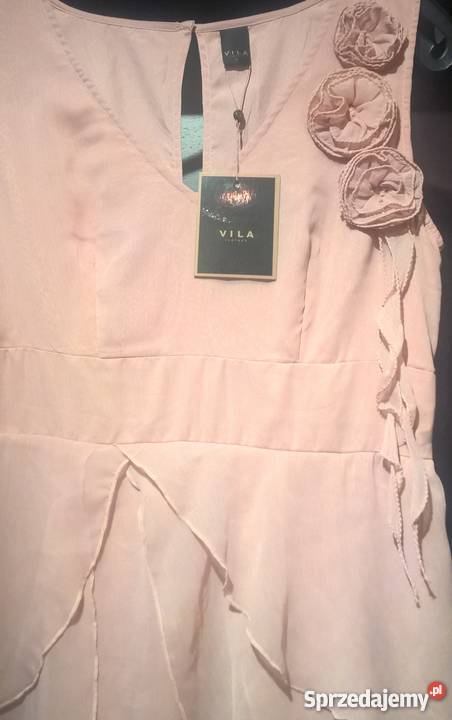 Sukienka VILA 42 wesele ślub suknia wizytowa bez rękawa zachodniopomorskie Szczecin sprzedam