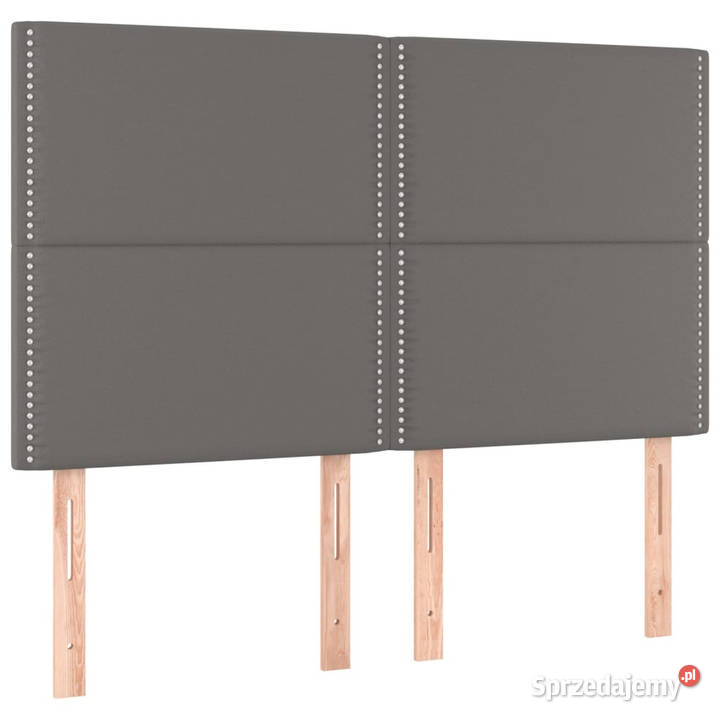 Zagłówki do łóżka 4 szare 72x5x7888 sztuczna