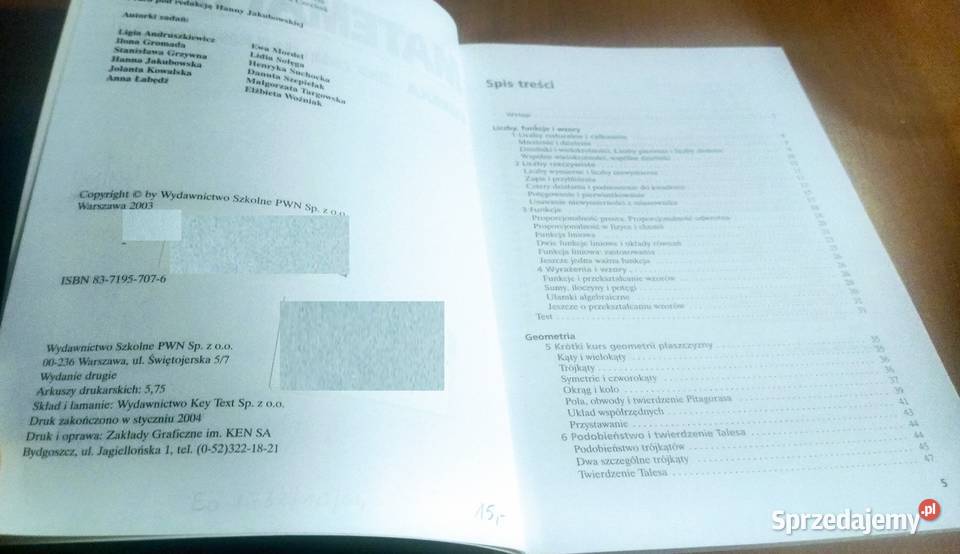 Matematyka zbiór zadań III 3 klasy gimnazjum Gdańsk