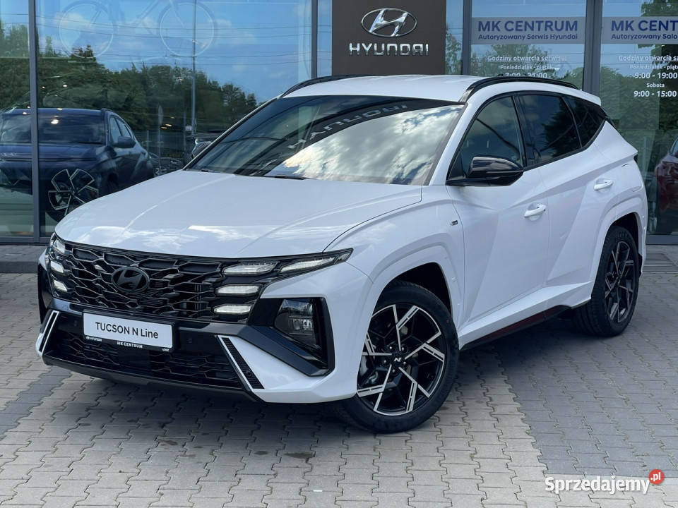Hyundai Tucson 16 TGDI 7DCT 2WD 150 Nline Luxury biały łódzkie Piotrków Trybunalski