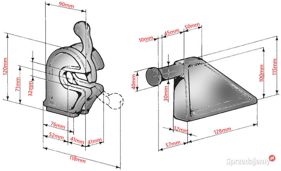 Zawias górny tylnej burty wywrotki wieżyczka fi Solec Kujawski