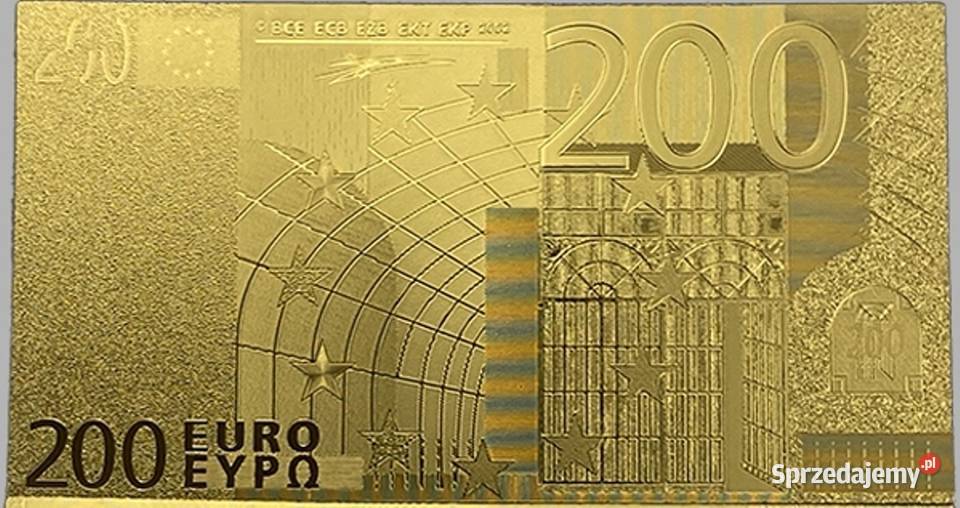 ZŁOTE BANKNOTY Dolar Euro Zestaw 24 karat 1 2 5 Numizmatyka Sosnowiec sprzedam