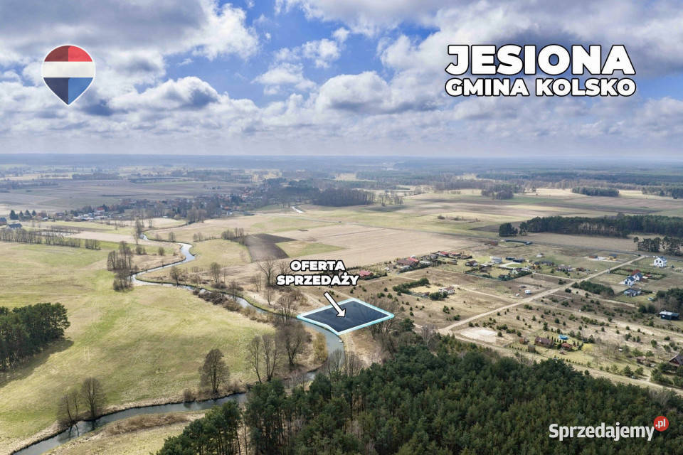 Działka z linią brzegową i zabudową rekreacyjną Jesiona