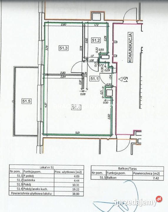 Wynajem mieszkania 38m2 2pok Kraków sprzedam