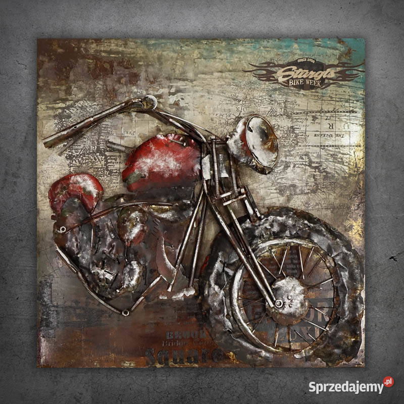 Obraz metalowy 3D LOFT MOTOR WSK 100x100 wielokolorowy Chmielnik