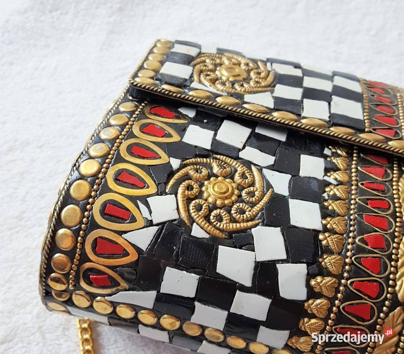 Nowa indyjska torebka kopertówka metalowa retro zachodniopomorskie Szczecin