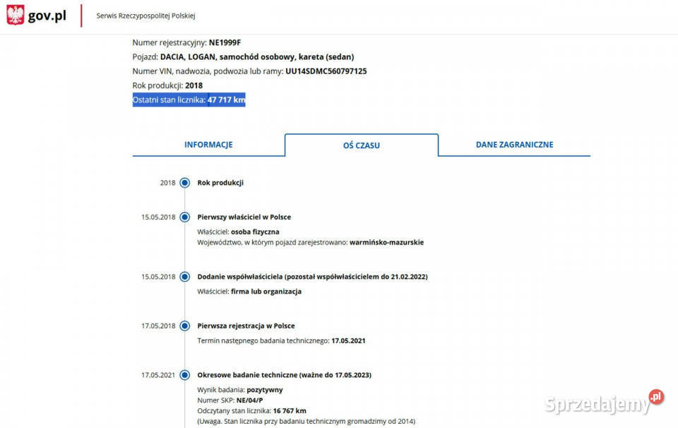 Dacia Logan Benzyna Salon Polska Niski Przebieg Rok produkcji 2018 Logan Elbląg