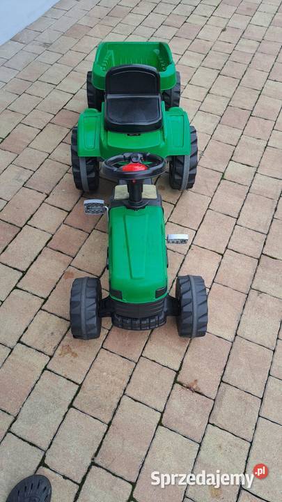 Traktorek na pedały z przyczepką dziecka ładny Turek sprzedam