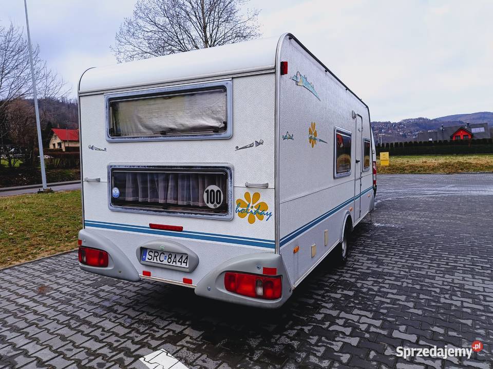 przyczepa kempingowa 2000r łóżka piętrowe Międzybrodzie Bialskie