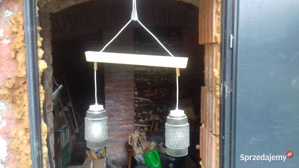 Retro lampa wiszaca z lat 70 tych Czechoslowacja Lubań