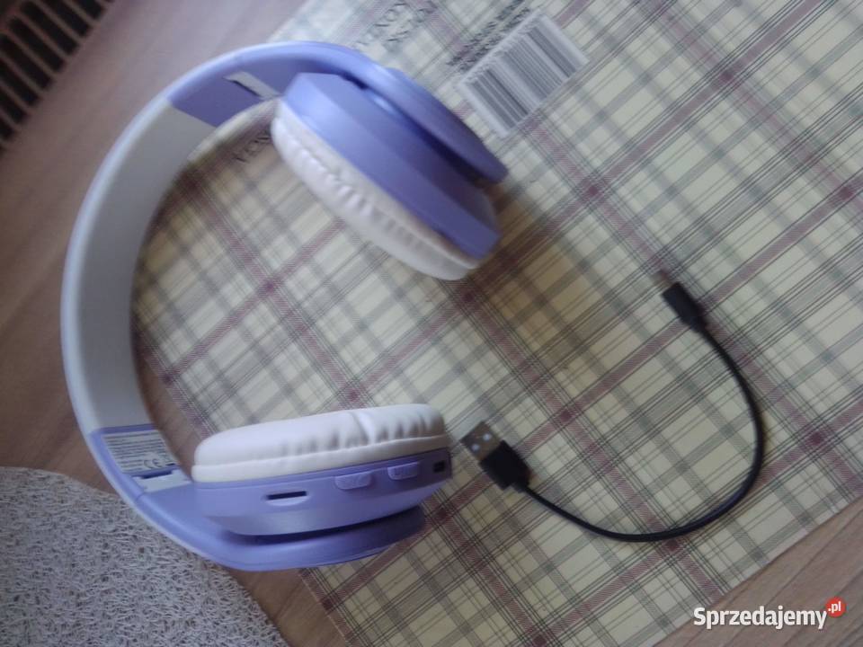 Słuchawki bezprzewodowe Bluetooth Kocie Uszy LED Głośniki, słuchawki i kamerki internetowe świętokrzyskie sprzedam