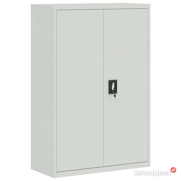 Szafa na dokumenty jasnoszara 90x40x180 stalowa Szafy i garderoby Warszawa