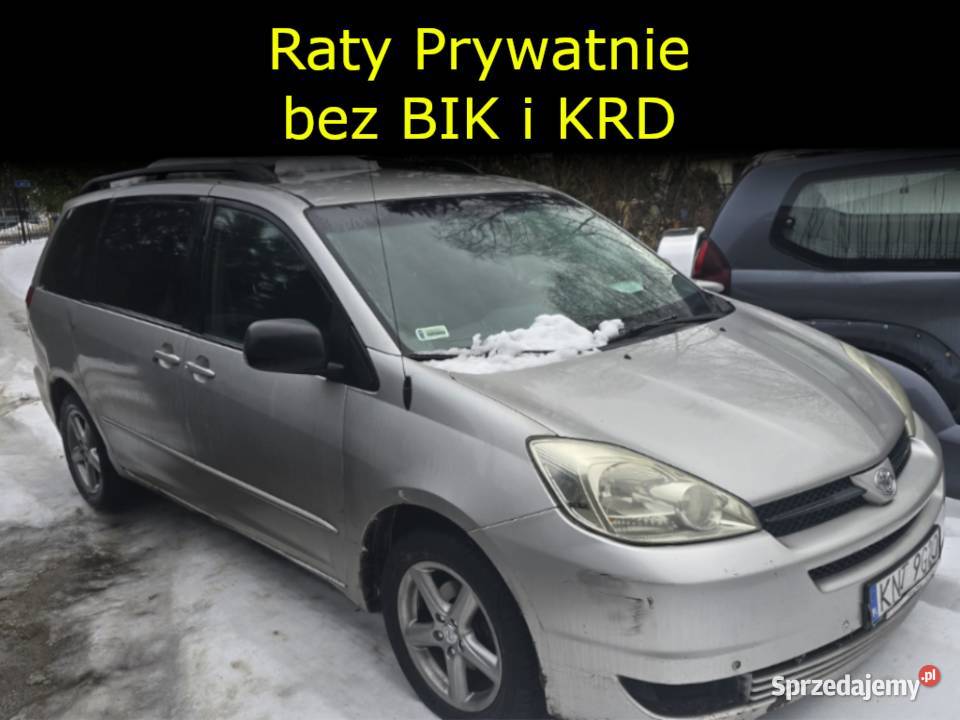 Toyota Sienna Raty Prywanie 8os Nowy Akumulator relingi dachowe Sienna Wrocław