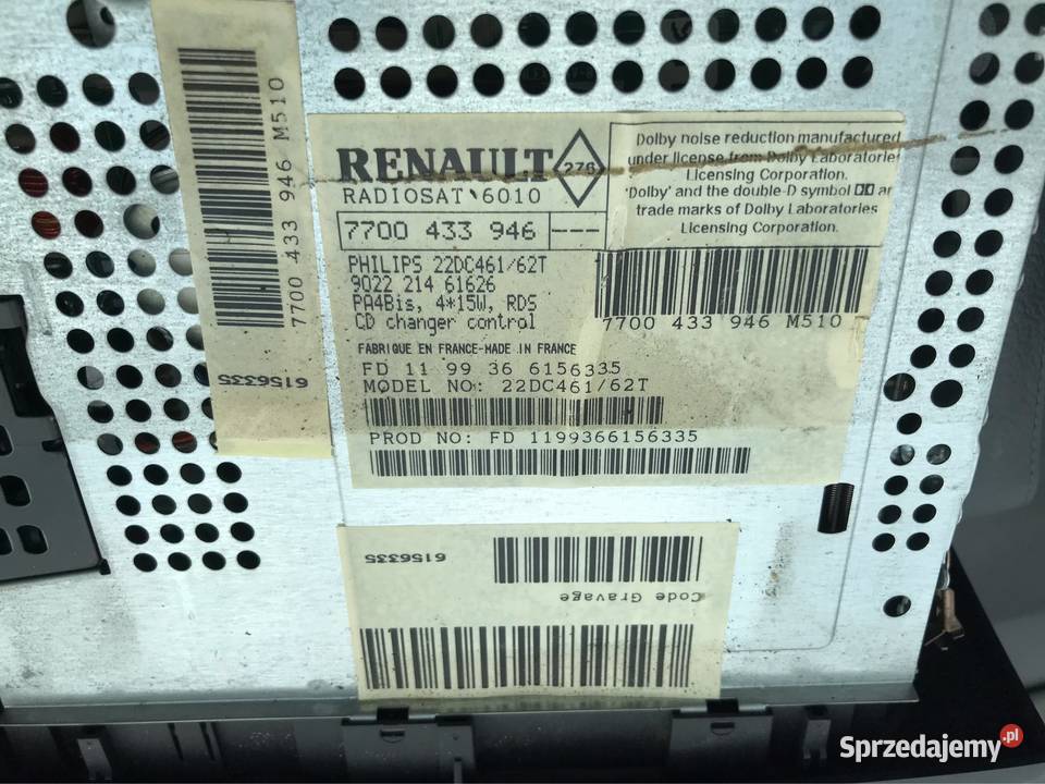 Radio Philips Renault Megane lubuskie
