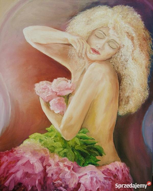 Obraz olejny Akt z kwiatami Lublin