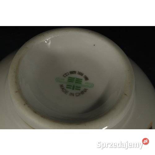 Chińska porcelanowa miseczka czarka z postacią i Porcelana i szkło