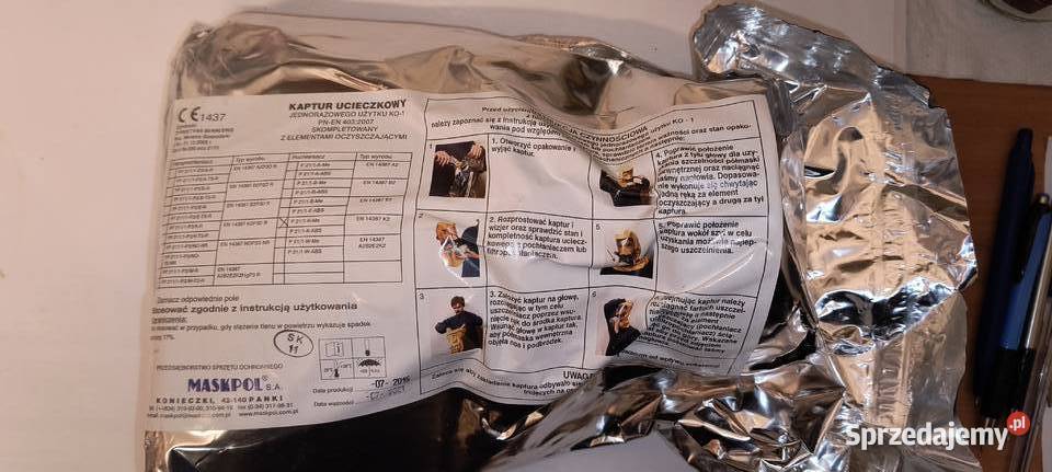 Kaptur ucieczkowy maskpol z filtrem