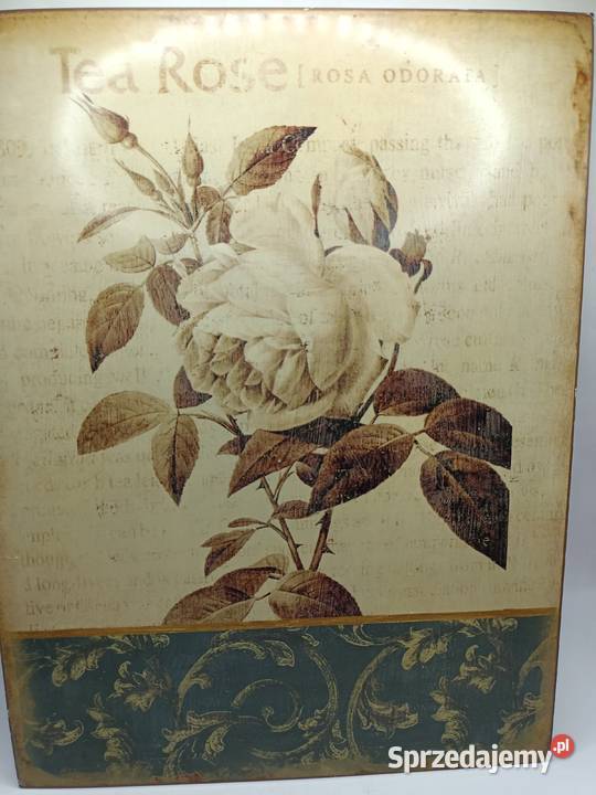 Szyld metalowy vintage znak reklama Tea Rose Zamość